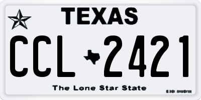 TX license plate CCL2421