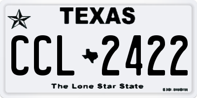 TX license plate CCL2422