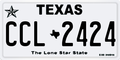 TX license plate CCL2424