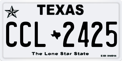 TX license plate CCL2425