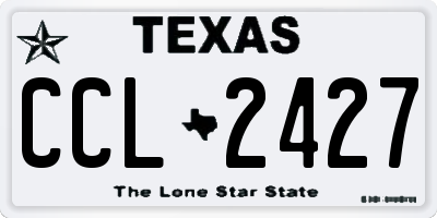 TX license plate CCL2427