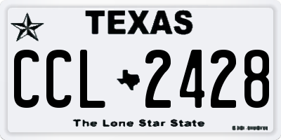 TX license plate CCL2428