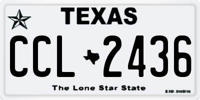 TX license plate CCL2436