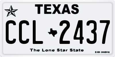 TX license plate CCL2437