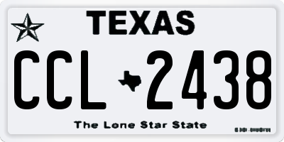 TX license plate CCL2438