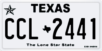 TX license plate CCL2441