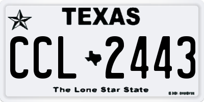TX license plate CCL2443