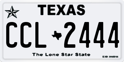 TX license plate CCL2444