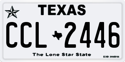 TX license plate CCL2446