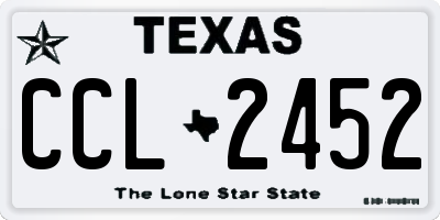 TX license plate CCL2452