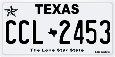 TX license plate CCL2453