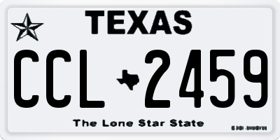 TX license plate CCL2459