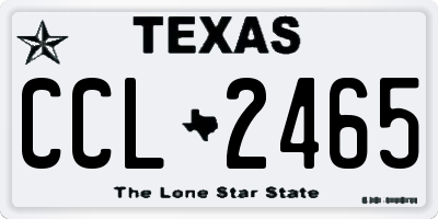 TX license plate CCL2465