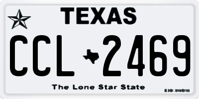 TX license plate CCL2469