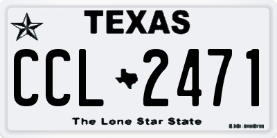 TX license plate CCL2471