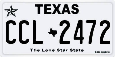 TX license plate CCL2472