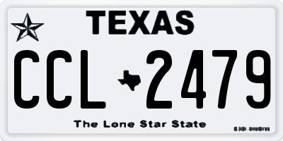 TX license plate CCL2479