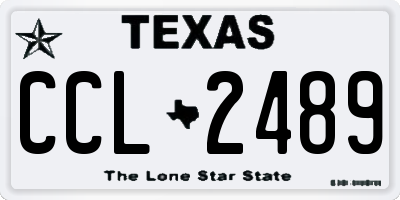 TX license plate CCL2489
