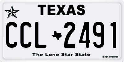 TX license plate CCL2491