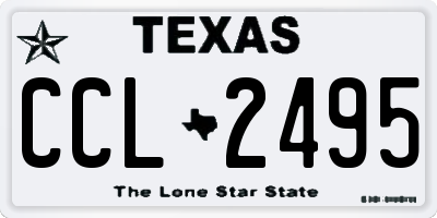 TX license plate CCL2495