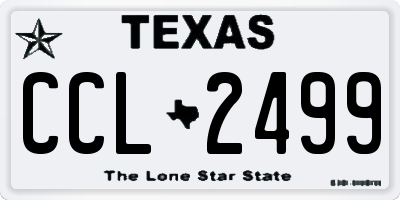 TX license plate CCL2499