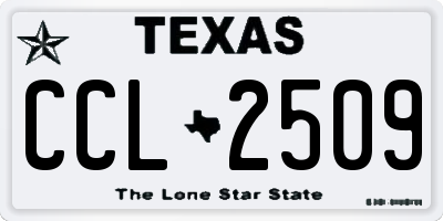 TX license plate CCL2509