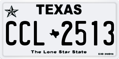 TX license plate CCL2513