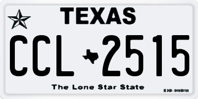 TX license plate CCL2515