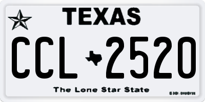 TX license plate CCL2520