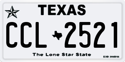 TX license plate CCL2521