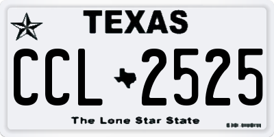 TX license plate CCL2525