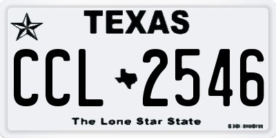 TX license plate CCL2546
