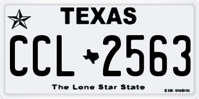 TX license plate CCL2563