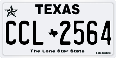 TX license plate CCL2564
