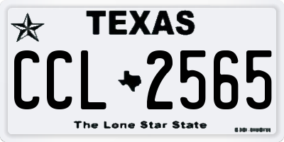 TX license plate CCL2565