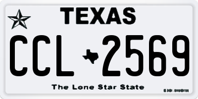 TX license plate CCL2569