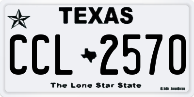 TX license plate CCL2570