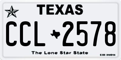 TX license plate CCL2578