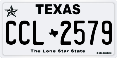 TX license plate CCL2579