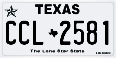 TX license plate CCL2581