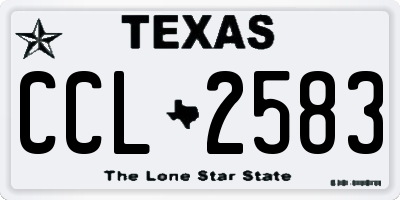 TX license plate CCL2583