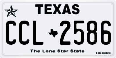 TX license plate CCL2586