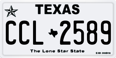 TX license plate CCL2589