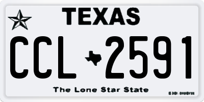 TX license plate CCL2591