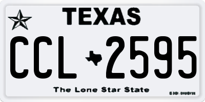 TX license plate CCL2595
