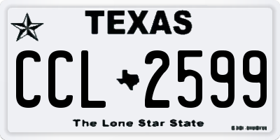 TX license plate CCL2599