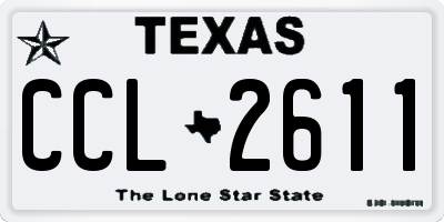 TX license plate CCL2611