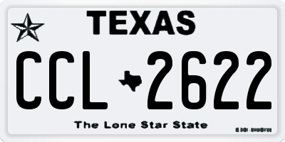 TX license plate CCL2622