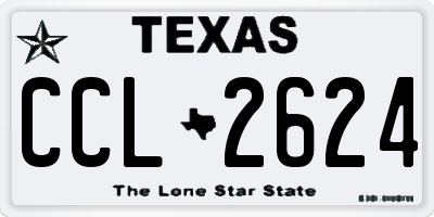 TX license plate CCL2624