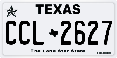 TX license plate CCL2627